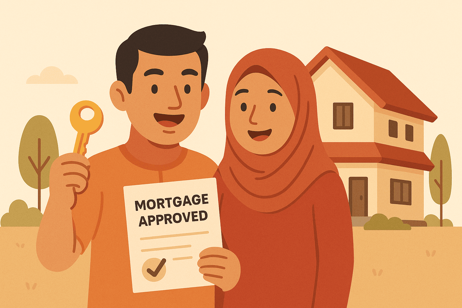 Home loan scenario comparison illustration